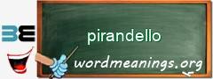 WordMeaning blackboard for pirandello